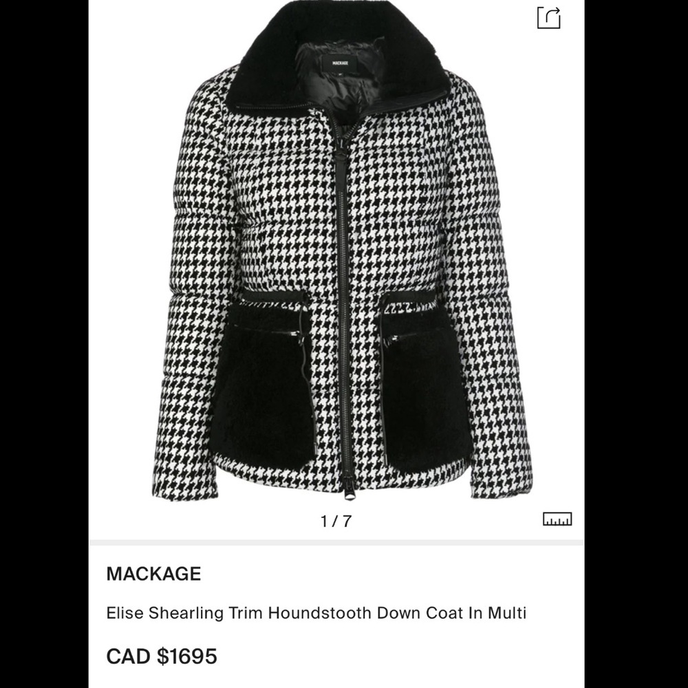 Mackage Elise Shearling Trim Puffer Coat